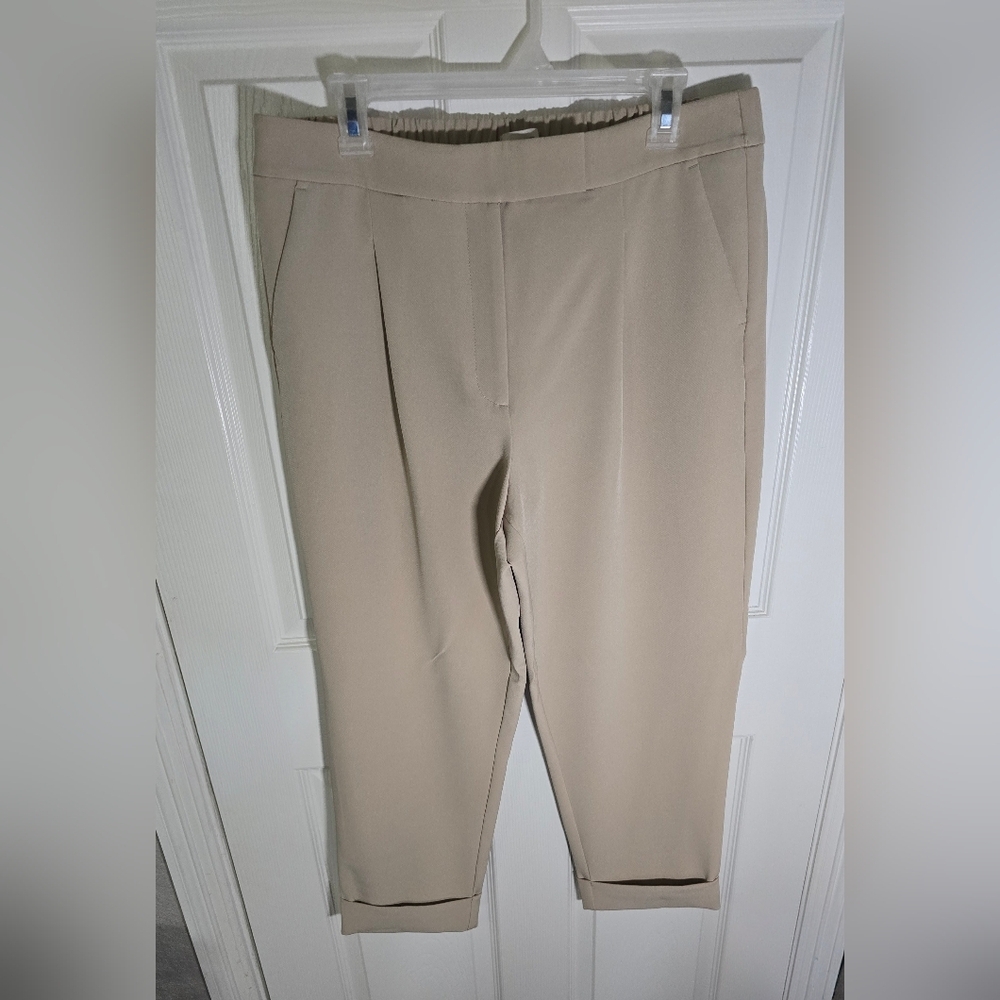 Loft Womens High Rise Straight Khacki Casual Pants Size Large - Picture 10 of 12